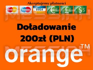 DOŁADOWANIE DO ORANGE ZA 200 ZŁ